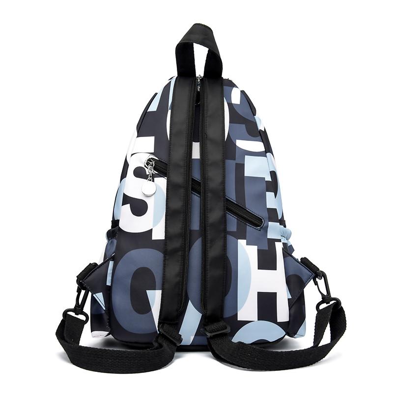 Printed Backpack Women's Lightweight Chest Bag Water-repellent Travel Backpack