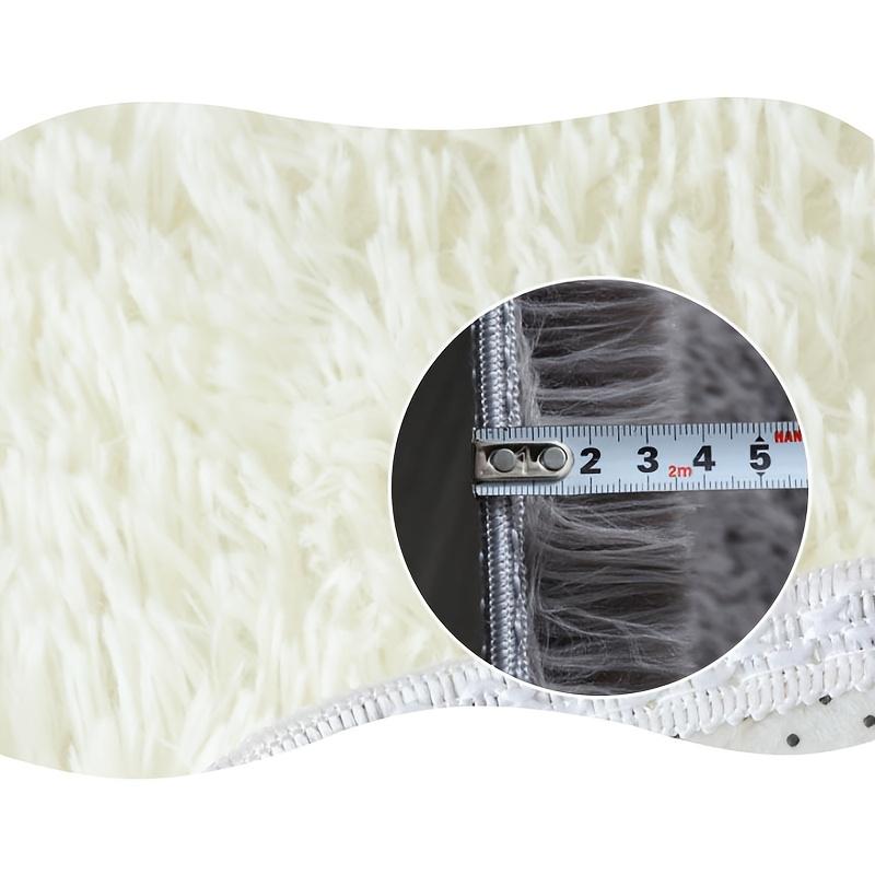 3pcs Set of Fluffy Super Soft Non-Slip Bathroom Mats, Polyester Material Solid Color Velvet Bath Rug Suitable for Bathtub, Shower and Toilet