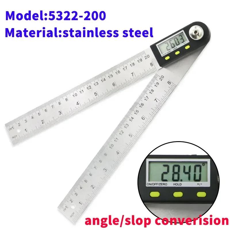 

Digital Angle Finder Ruler 200/300 mm Digital Protractor Digital Goniometer 2-in-1 Angle Gauge With Stainless Steel Blades