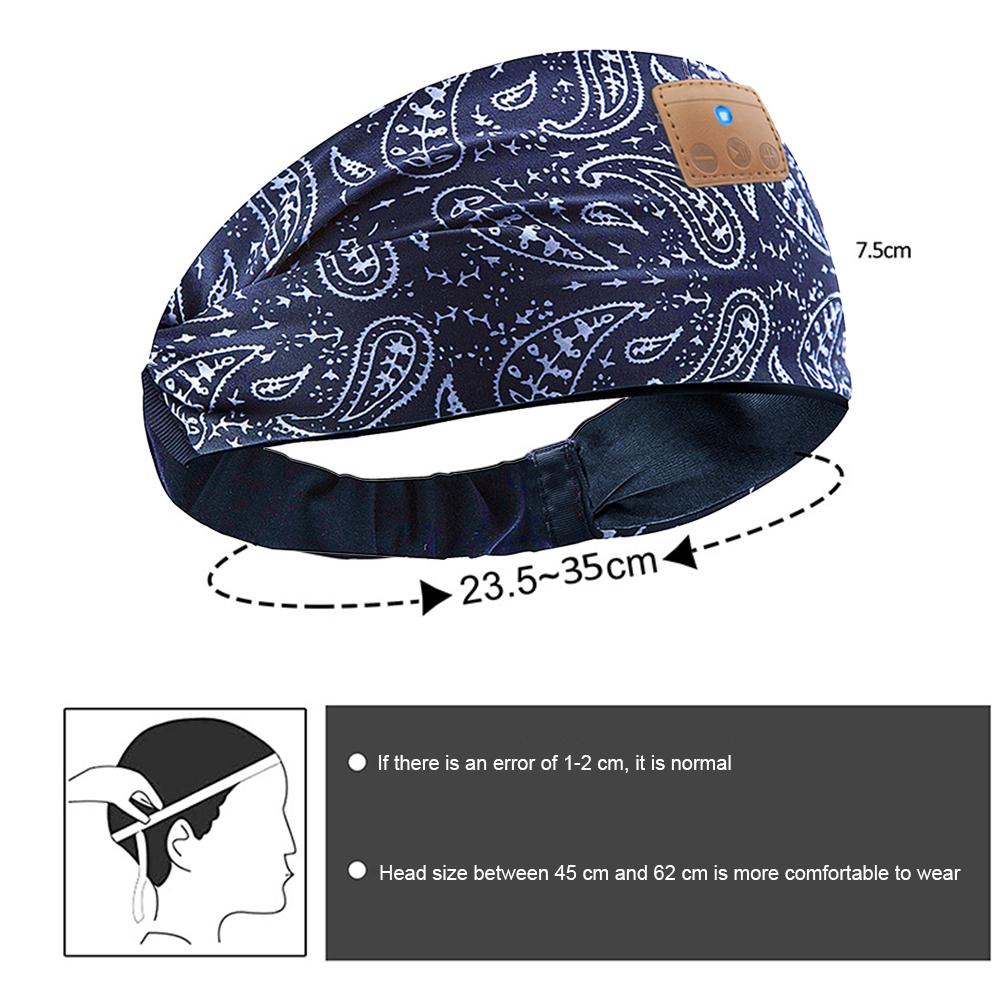 

Bluetooth-наушники с повязкой на голову для сна, беспроводные музыкальные наушники с повязкой на голову и динамиками HD для боковых