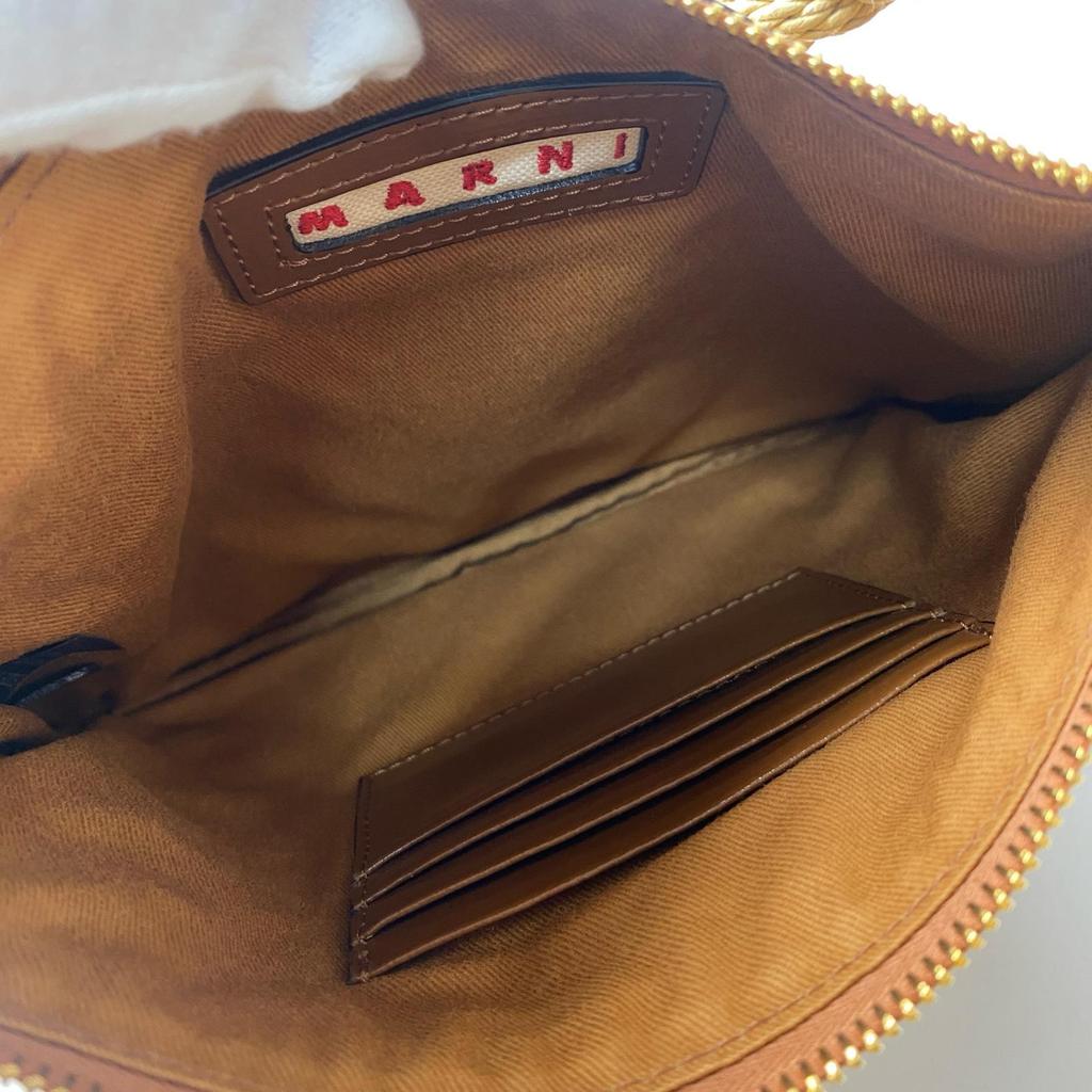 Used MARNIShoulder Bag Brown Raffia Women