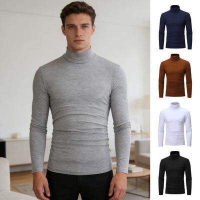 Heren Turtleneck Pullover Lange Mouwen Turtle Neck Onderhemd Slim Fit Casual Basislaag Shirt voor Werk Kantoor Straat Dagelijkse Kleding
