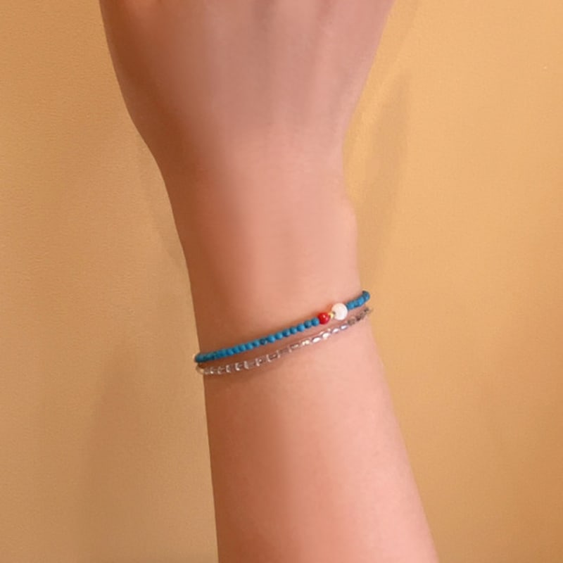my omelet [92.5 silver]ocean the blue bracelet