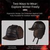 New PU Leather Men's Earmuffs Cap Thickened Outdoor Warm Elderly Hat Windproof Ear Protection Hat Autumn Winter
