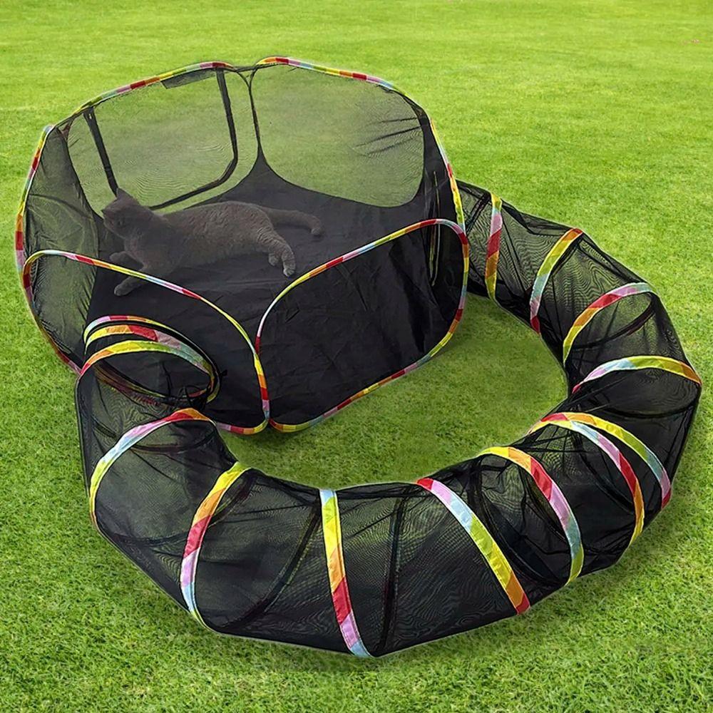 Foldable Enclosure Cat Tents Large Space Puppy Fence Portable Pet Cage  Rabbit