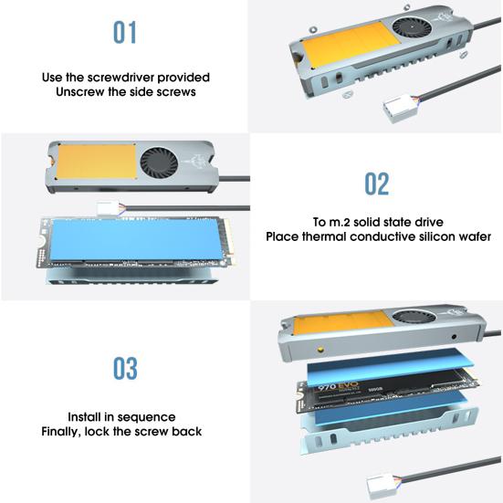High-quality SSD Cooling Fan Professional Durable Quick Cooling