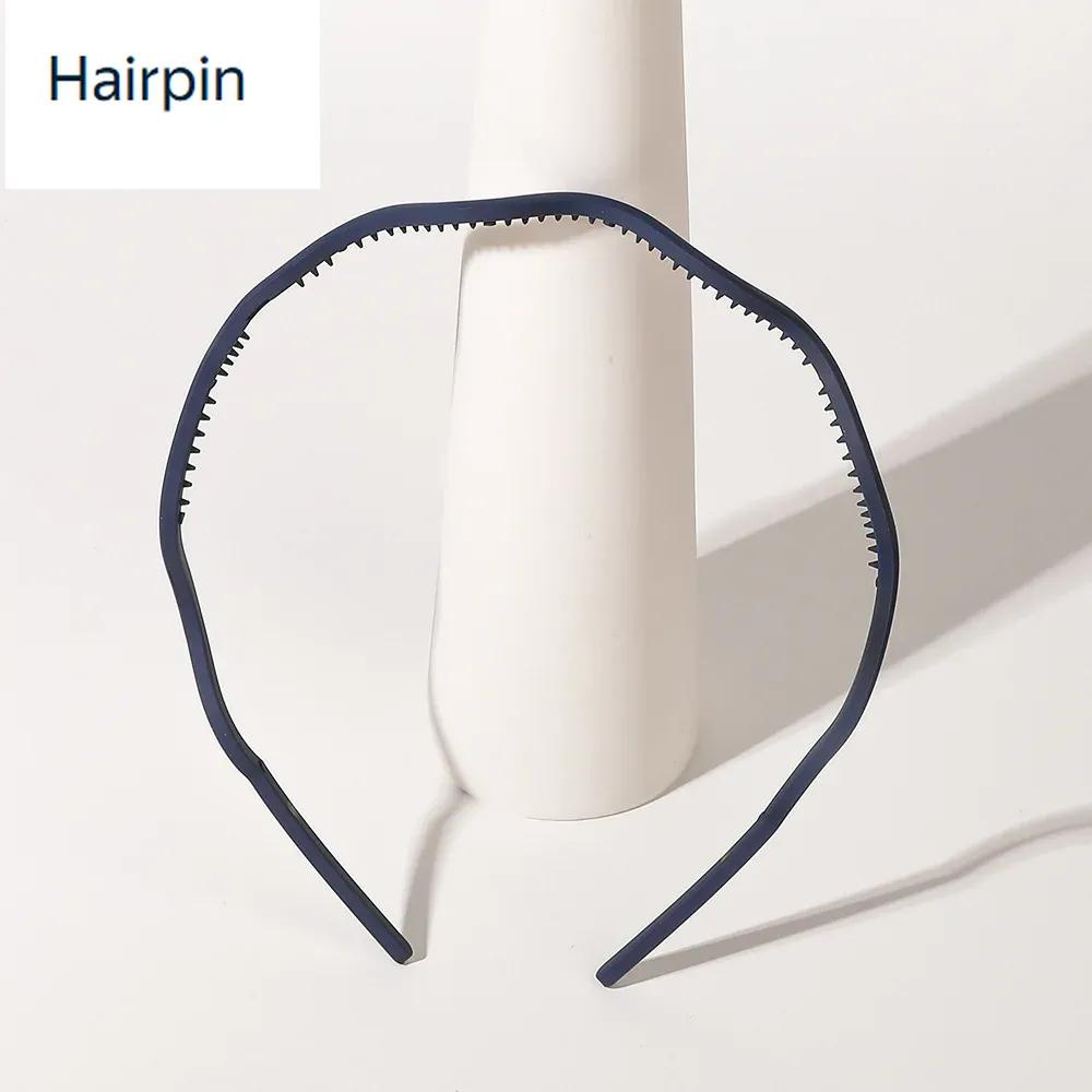 Colorful Matte Plastic Headband Korean Style Anti Slip Teeth Hair Clasp for Women Face Wash Press Hair Comfortable