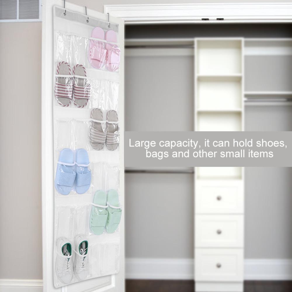 24 Pockets Hanging Storage Bags Non Woven Shoes Organizer Shoe Holder Organizer  Home Use