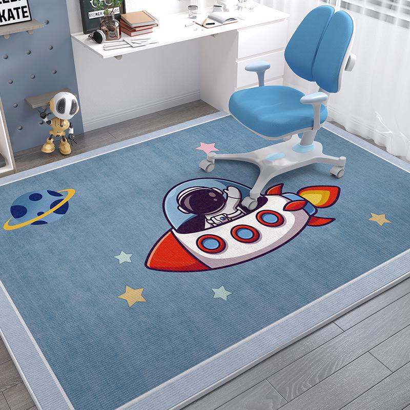Thick Cartoon Astronaut Area Rug – Non-slip, Insulated Carpet for Children's Rooms & Living Areas