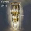 European luxury hotel lobby crystal wall lamp club villa living room office indoor room decoration lighting fixture wall lamp
