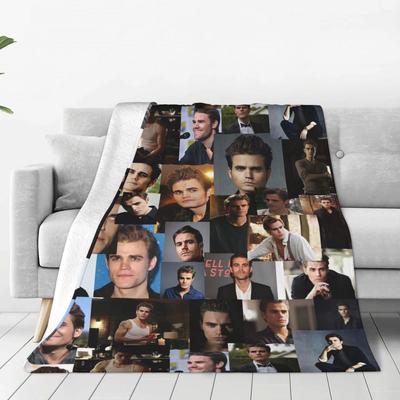 Paul Wesley Blanket Fleece Super Soft Sofa Throw Blankets For Home Bedroom Travel Throws Bedspread Quilt