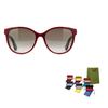 Gucci Fashion Webbing Series GG Interlocking Logo Pilot Round Frame Sunglasses Women's