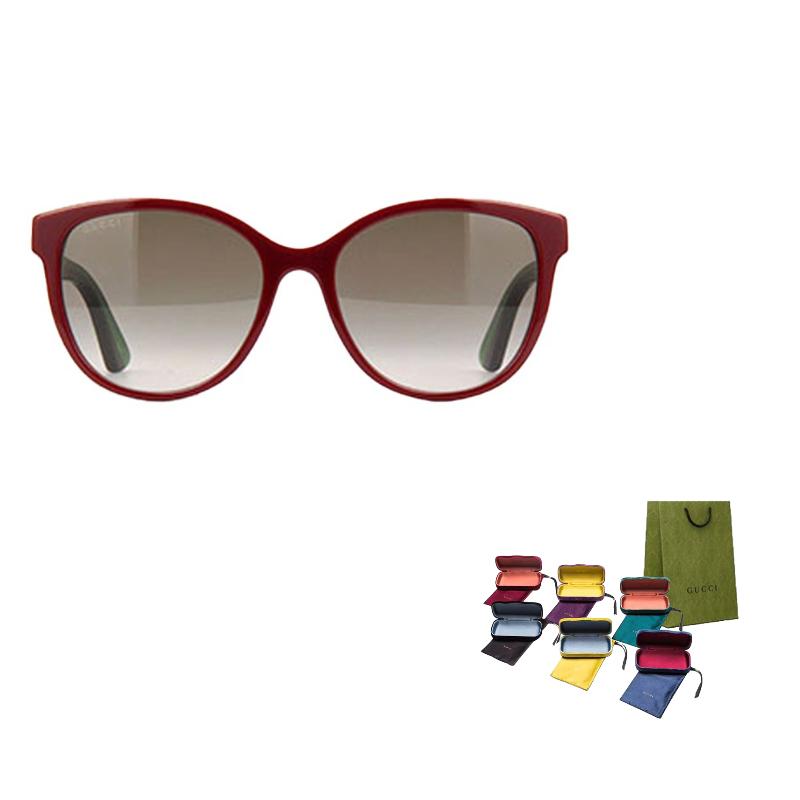 Gucci Fashion Webbing Series GG Interlocking Logo Pilot Round Frame Sunglasses Women's