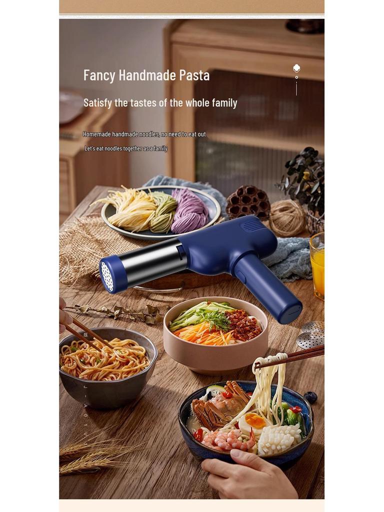 Rechargeable Stainless Steel Wireless 5-Head Handheld Pasta Maker for Home Use