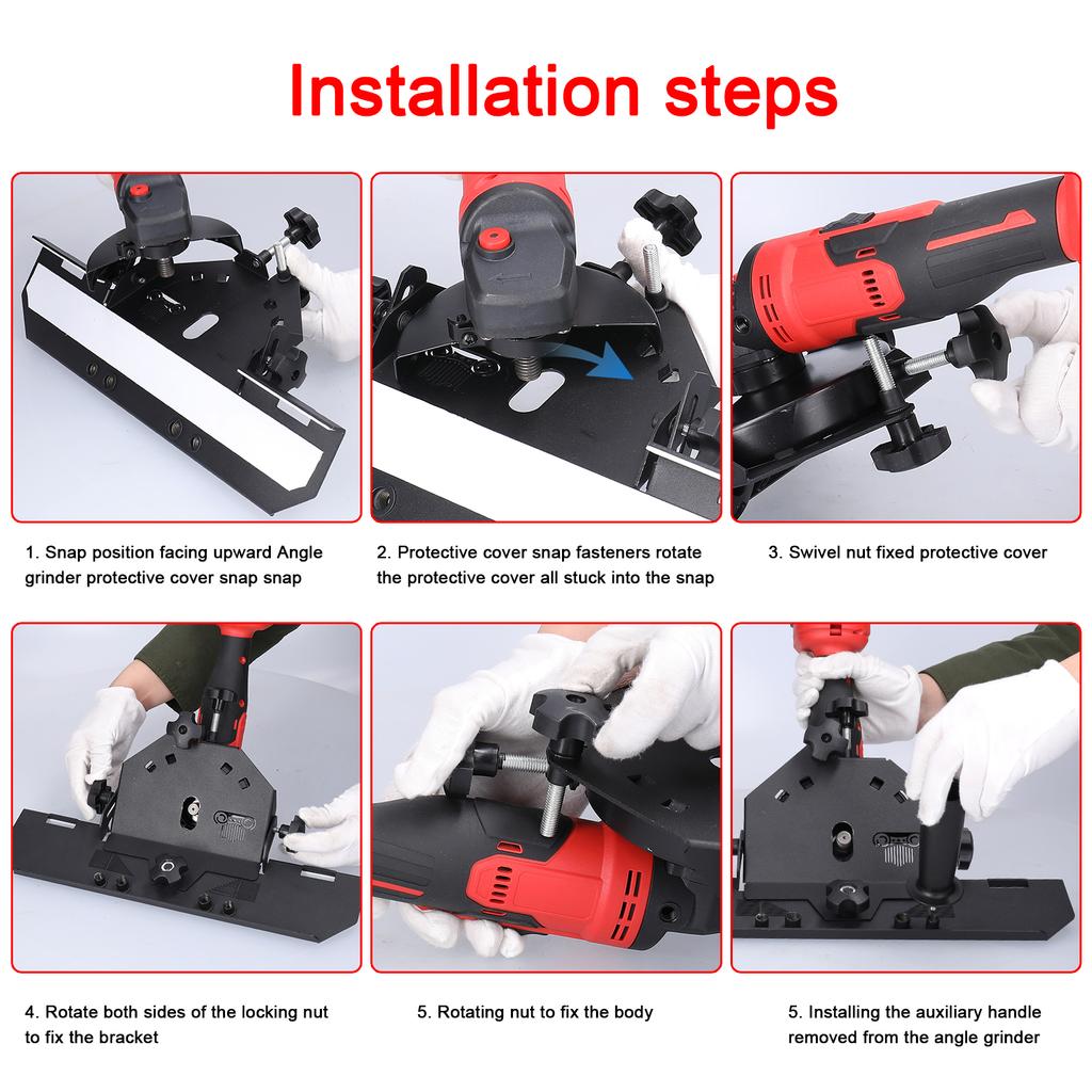 Aluminum Alloy 125 Type Angle Grinder Chamfer Bracket Screw Installation Multifunctional