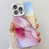 Electroplated Fine Perforated Marble Pattern Is Suitable for IPhone16promax Phone Cases and Apple 15 Protective Cases