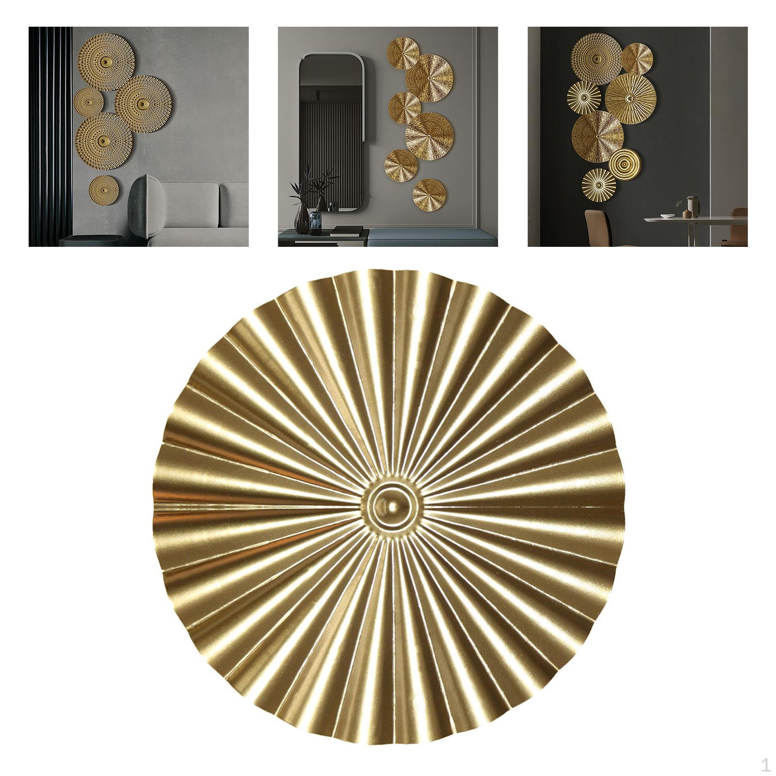 

Geometric Circle Wall Mount Creative Hanging Sculpture Decor for Indoor Room Porch Bathroom E