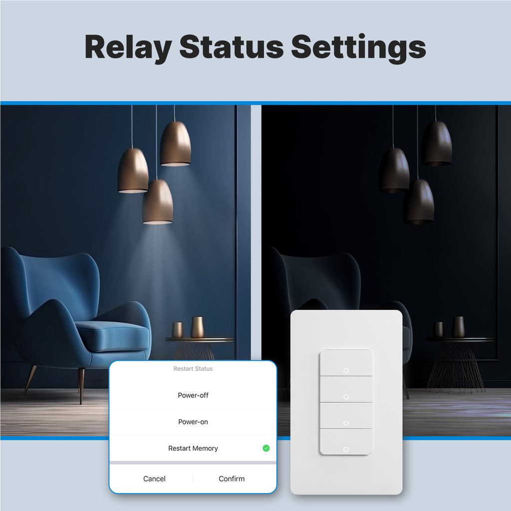 Matter WiFi Glasschalter Wand Touch Lichtschalter Glasplatte APP Drahtlose Fernbedienung Smart Home
