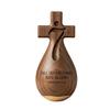 Wood Faithful Tabletop Ornament Christian Inspirational Figurine Fall Seven Times Rise Again Desktop Decoration Religious Gift for Home Church Office