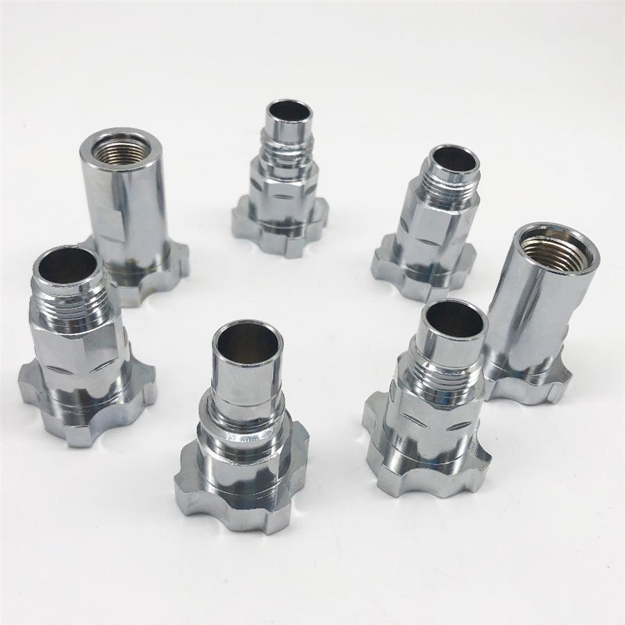 Spray Gun Connector Adapter Spray Gun Cup Adapter Pot Joints 16X1.5 External for Spray Gun Disposable Measuring Cup Copper