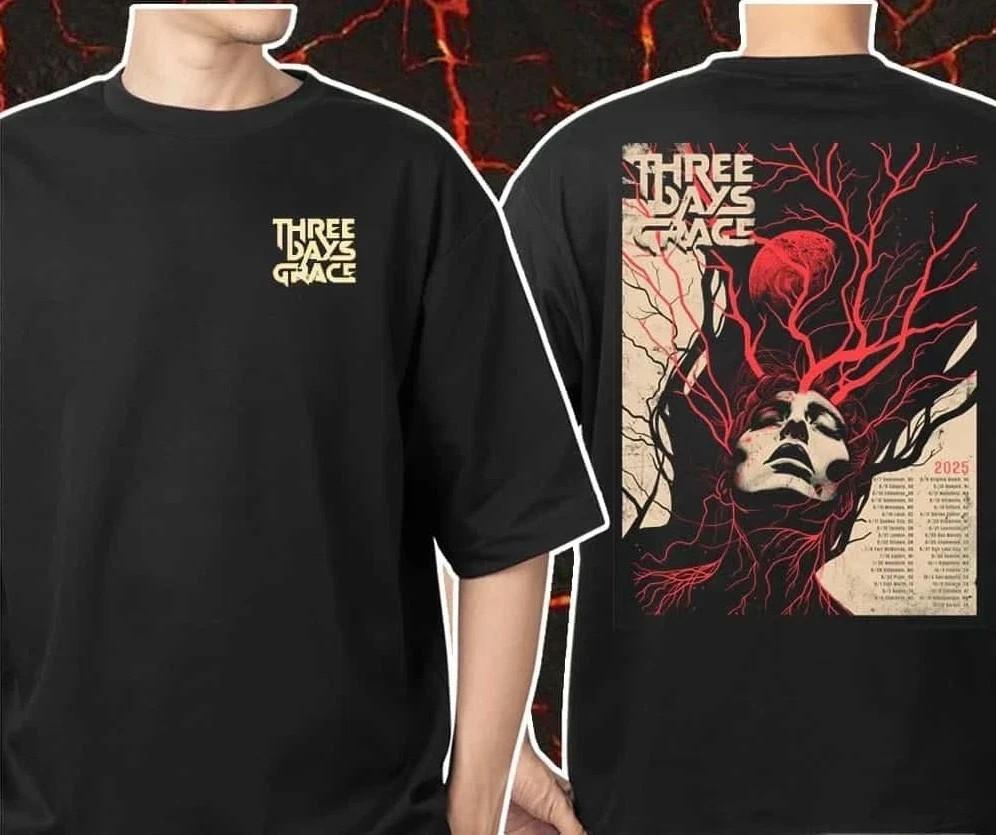 Three Days Grace Alienation Tour 2025 Тур Мерч Подарки для фанатов Классическая футболка Унисекс футболка XXXL