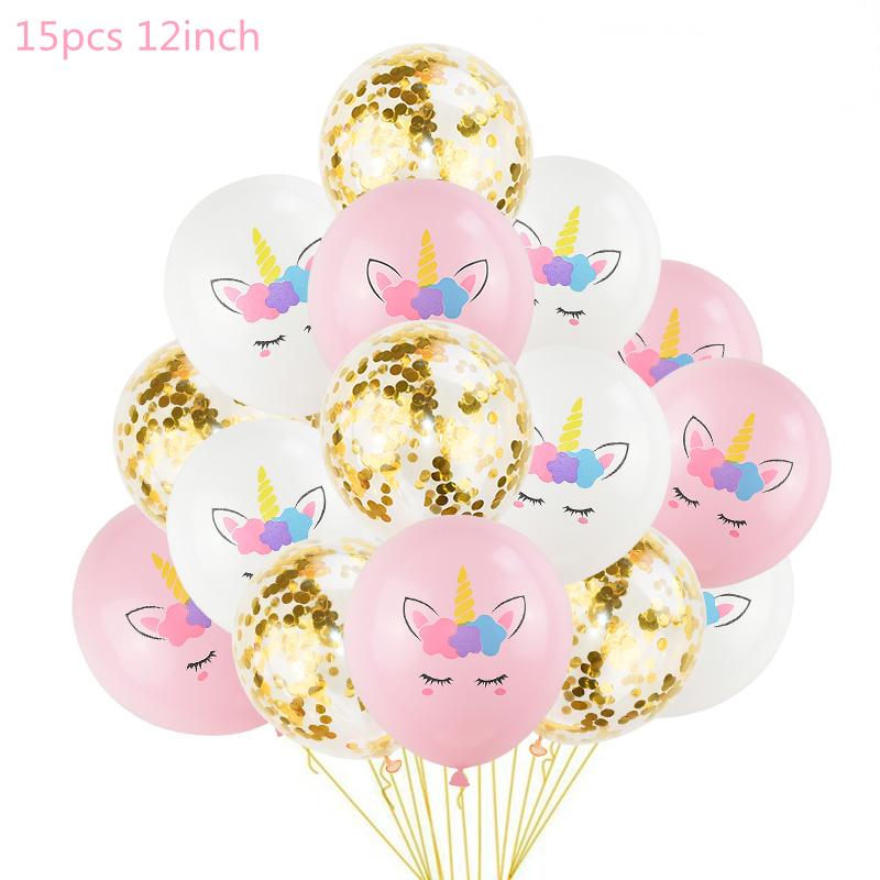 1 Set Einhorn Partyballons Geburtstagsballon Einhorn Dekoration Latex Konfetti Ballon Geburtstagsfeier Dekoration Ballons Kinder