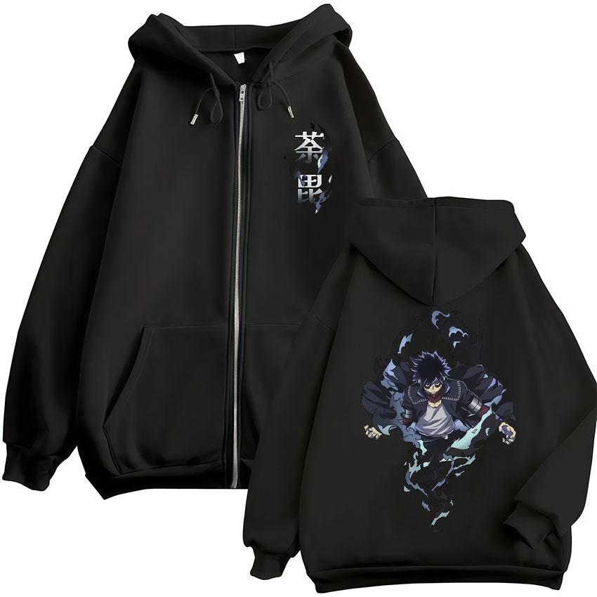 Japonia Anime My Hero Academia Bluzy Rozpinane Harajuku Moda Manga Vintage Bluza Męska Damska Polar Oversize Dresowe Kurtki