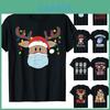 Gemütliches und leichtes Weihnachten Quarantäne 2020 Weihnachtsmann T-Shirt für Männer und Frauen