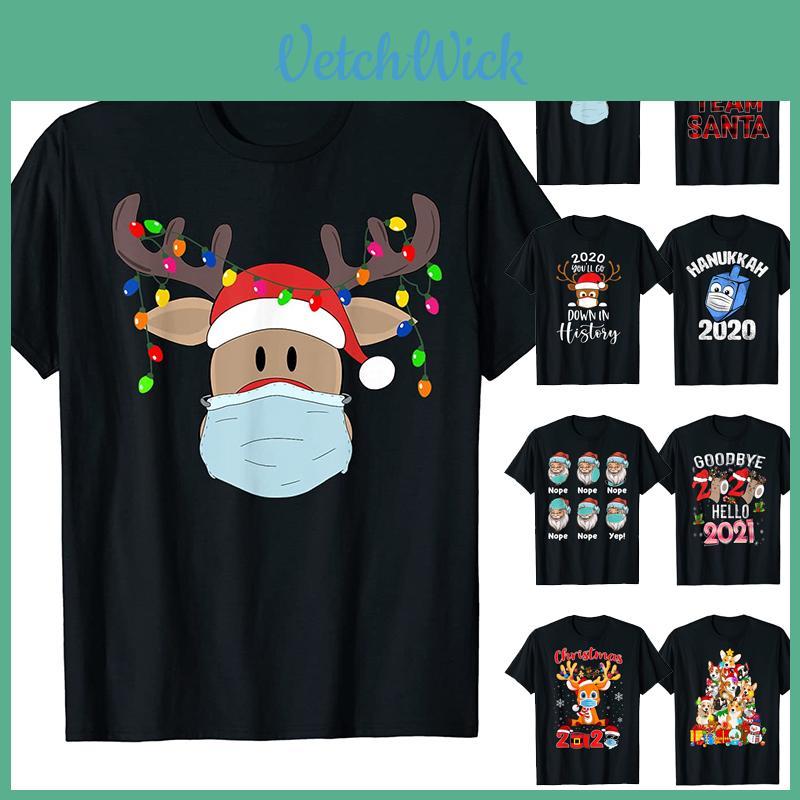 Gemütliches und leichtes Weihnachten Quarantäne 2020 Weihnachtsmann T-Shirt für Männer und Frauen