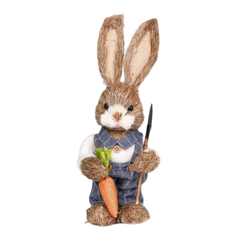 Cute Straw Rabbit Decor Home Decoration Halloween Decor for Winter Party Decor Wedding Decoration 2025 Easter Bunny