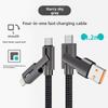 100w Fast Charging Multi Cable For Apple Huawei Xiaomi With Lightning And Typec Connectors