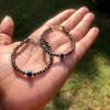 2 Pc 925 Silver Evil Eye Protection Bracelet, 5 Inch Amulet Nazariya for Kids, Infants, New Borns, Blue Black Bead Jewelry, Handmade