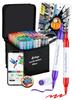 Acrylic Marker Pens with Free for Writing On and Perfect for Handmade Art and Gifts 100-Color Set, Water-Based App, Non-Toxic, Waterproof,