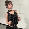 Summer New Slim and Thin Back Polka Dot Sling Vest Pure Lust Hot Girl Sexy Niche Versatile Top Women