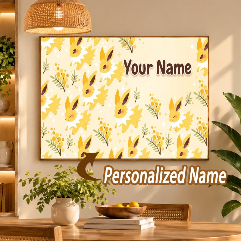 Jolteon Custom Name Diamond Painting Personalized 5D Full Drill DIY Diamond Art Home Decor