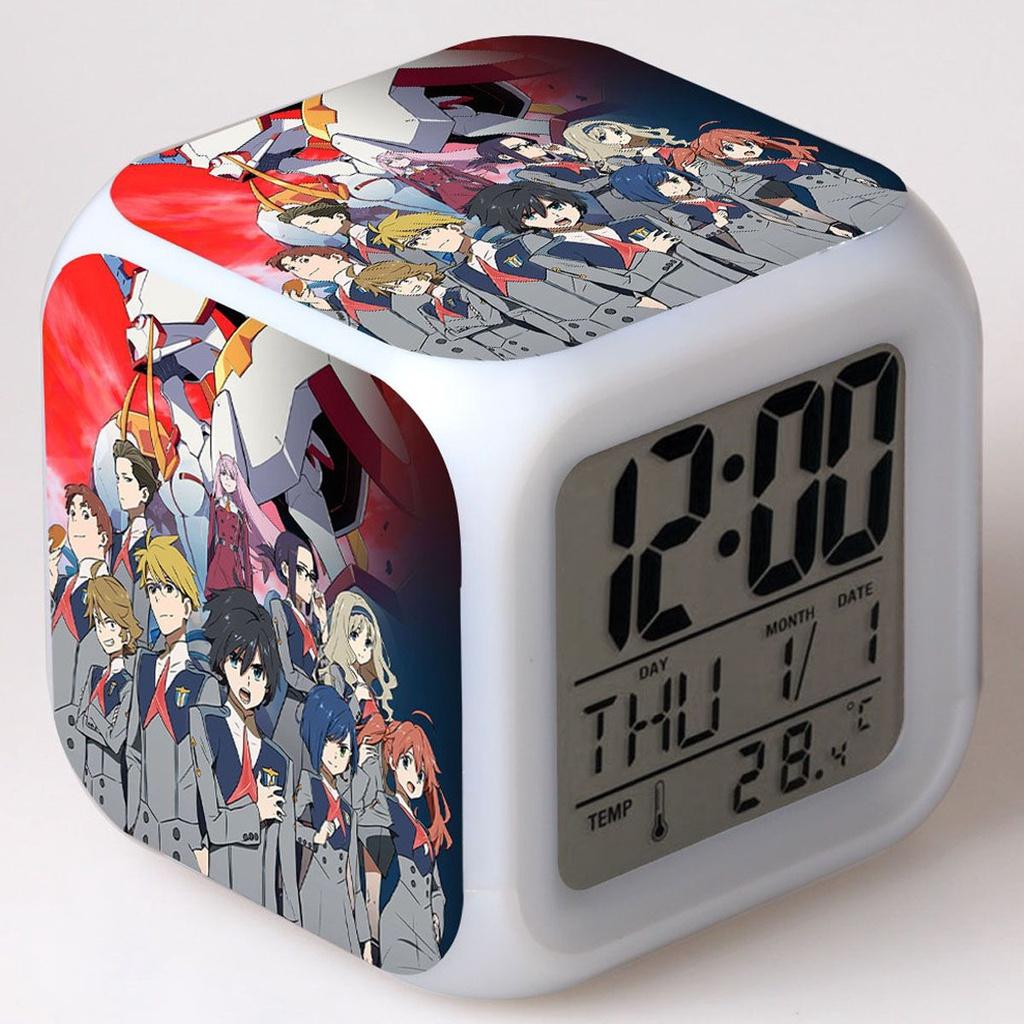 Premium Quality Darling In The Franxx Multi-function 7color Led Alarm Watch Clock For Every Room