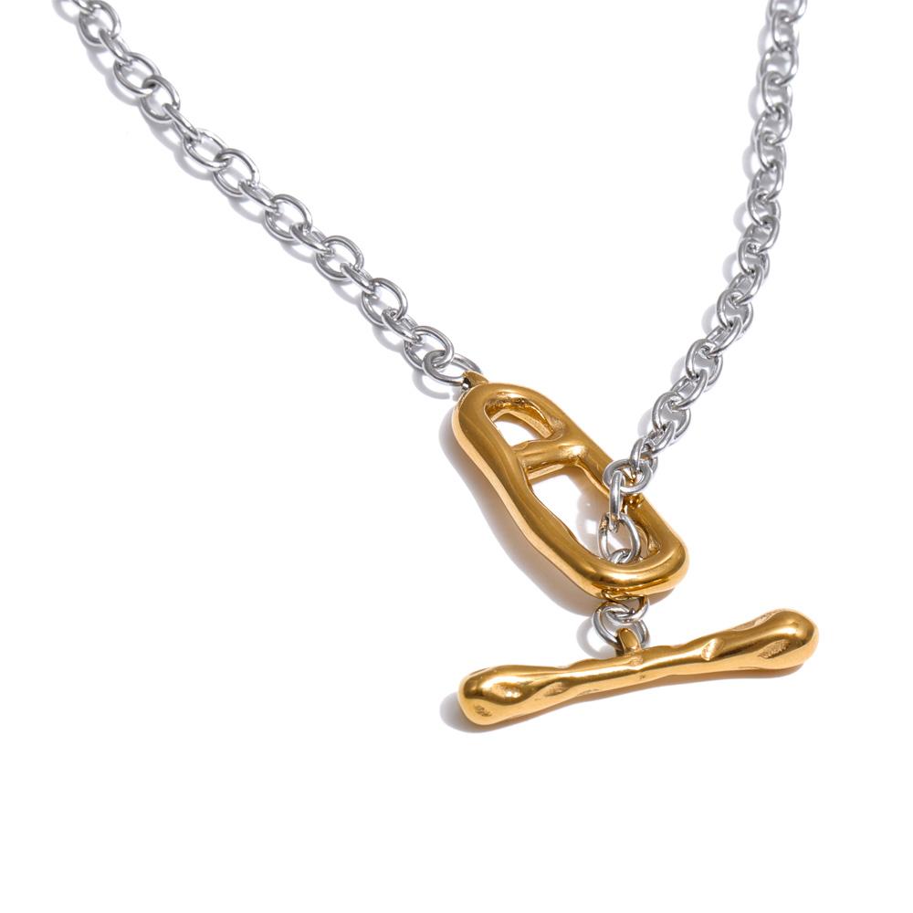 

Yhpup 82cm 316L Stainless Steel Chain Toggle-Clasps Long Distinctive Necklace Stain Less Metal Waterproof Jewelry