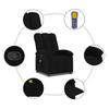 Massage Relax Chair Black Fabric