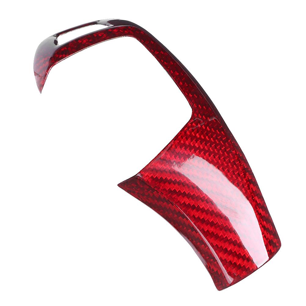 Carbon Fiber Texture Gear Shift Knob Head Cover Trim Fit for X5 2008 2013 Red