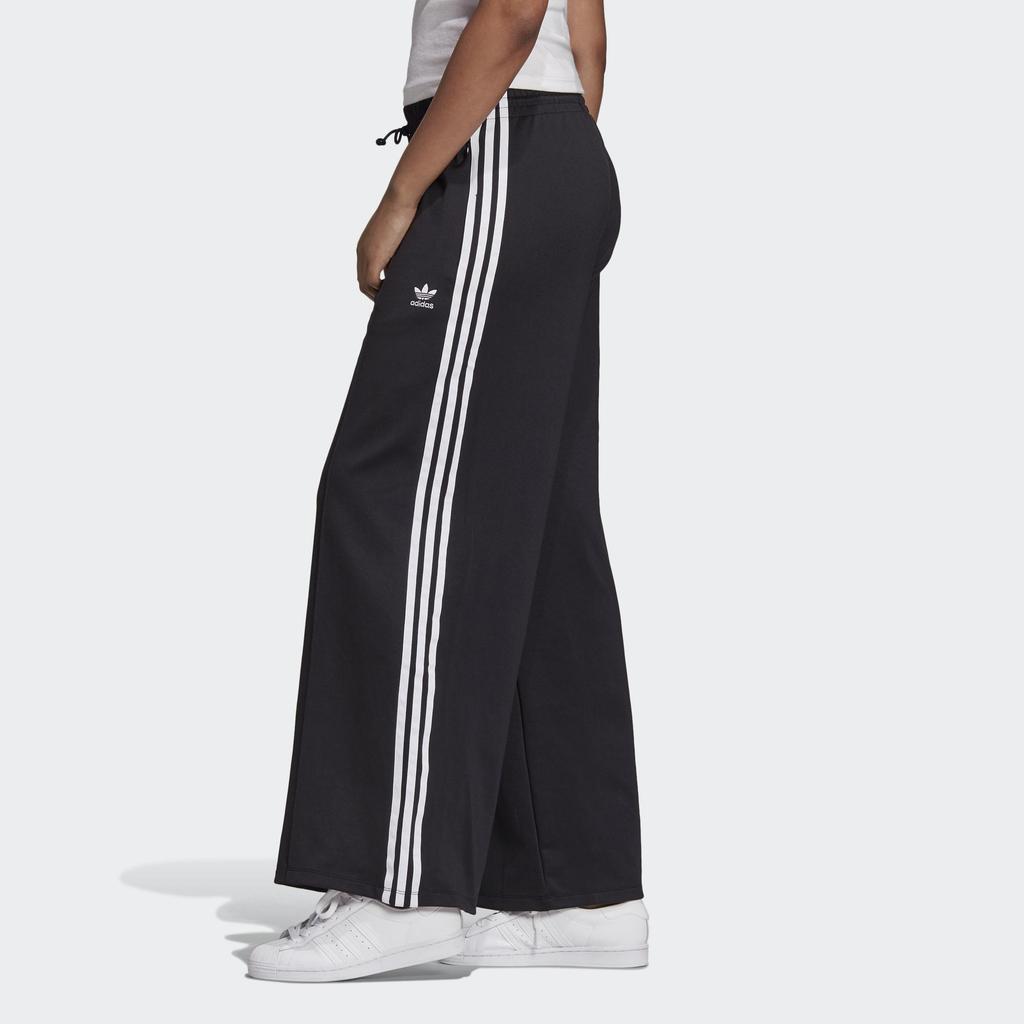 adidas Originals Women's PRIMEBLUE Classic 3-Stripes Wide Leg Pants Black GD2273