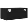 TV Cabinet Black Oak Effect 60 x 31 x 25.5 cm Particleboard