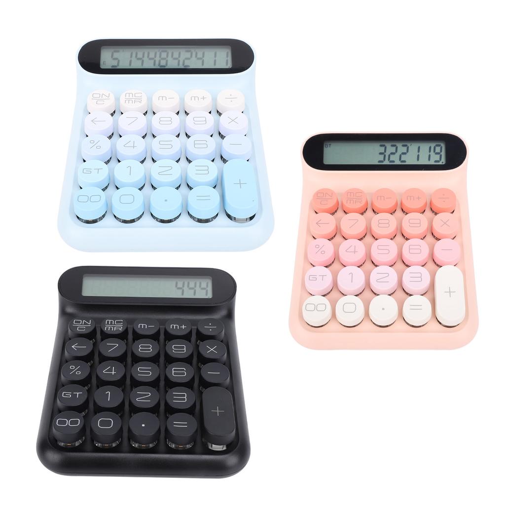 Mechanical Switch Calculator LCD Display 24 Keys Automatic Sleep Desktop Calculators for Business Of
