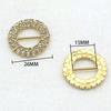 10pcs Round Diamante Rhinestone Buckle Chair Sash Ribbon Slider 15mm