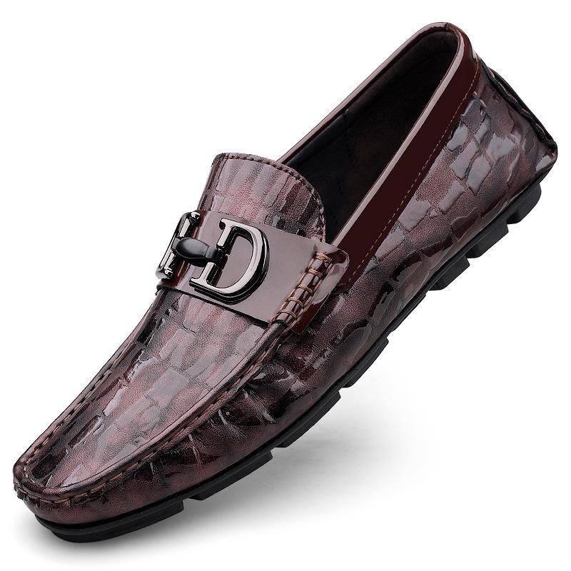 Bean Bean Stylish Men's Retro Genuine Leather Driving Loafers - Soft Sole Casual Shoes