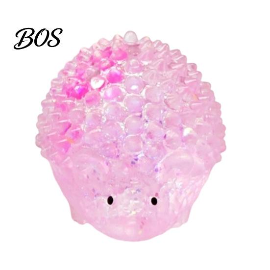 Anxiety Relief Toy Mini Hedgehog Squeeze with Glitter, Soft Stretchy Clear Rabbit Sensory Fidget Toy, Sugar Stress Ball Slow Rebound A