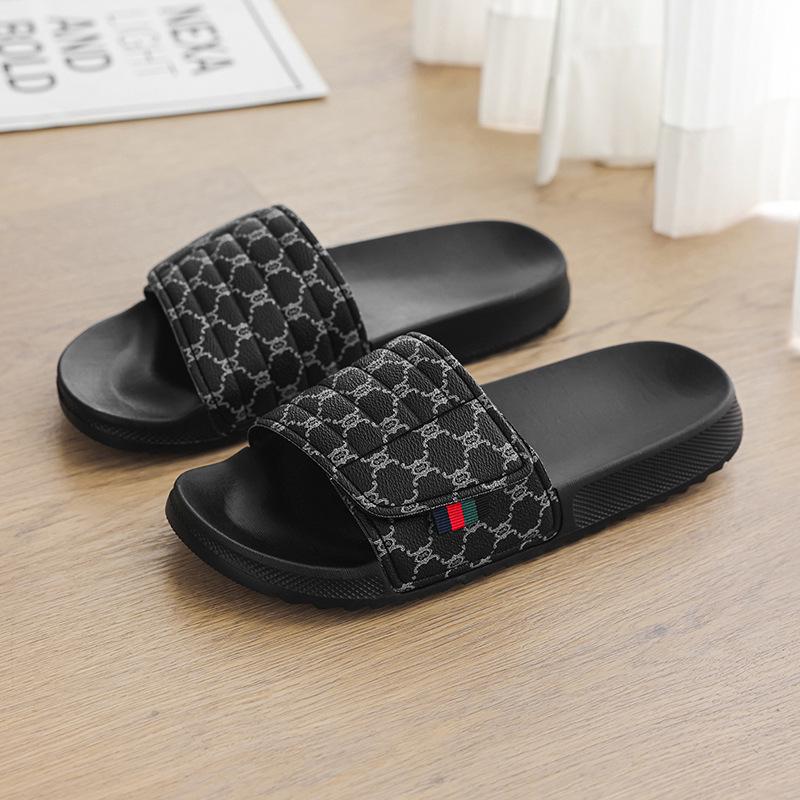 

Мужские шлепанцы в корейском стиле 2025: Уличные и домашние сандалии больших размеров 43 чёрный