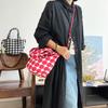 Simple Polka Dot Fabric Women's Shoulder Bags Fashi Versatile Ctrast Color Female Handbag Casual Ladies Messenger Bags