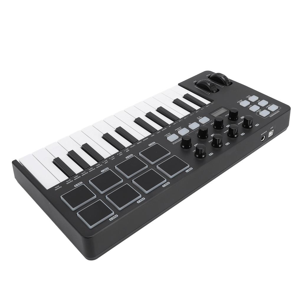 25 Key USB MIDI Keyboard Controller with DAW Integration Chord Mode Scale Mode 8 Backlit Drum Pads