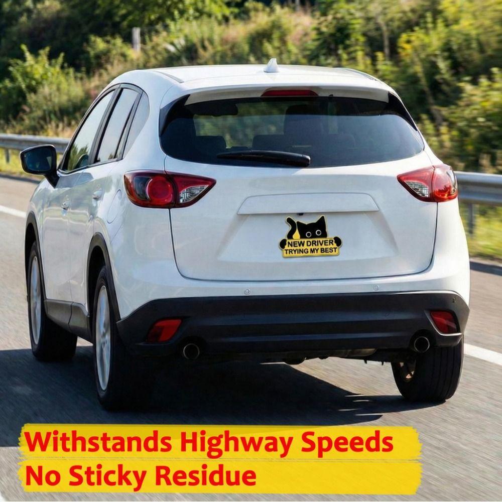 1 Set Waterproof Vinyl Warning Decal Reflective Reflective Sticker Car Decal Vehicle Decoration