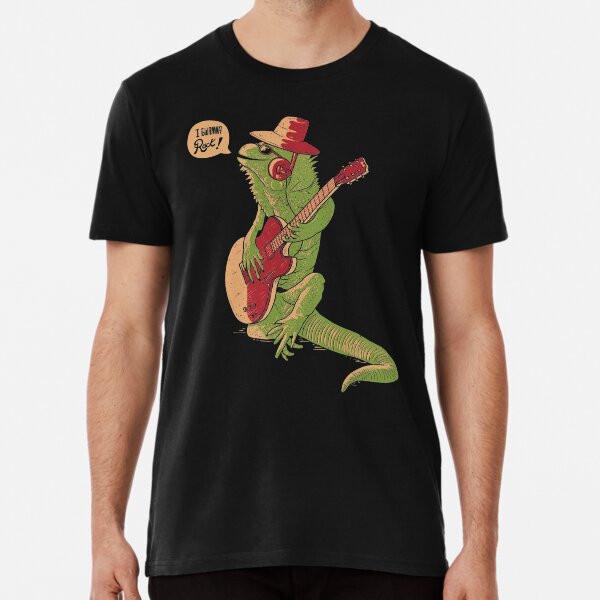 I Gwanna Rock! - Funny Iguana Guitar Gift T-Shirt S-5XL Best T-Shirt